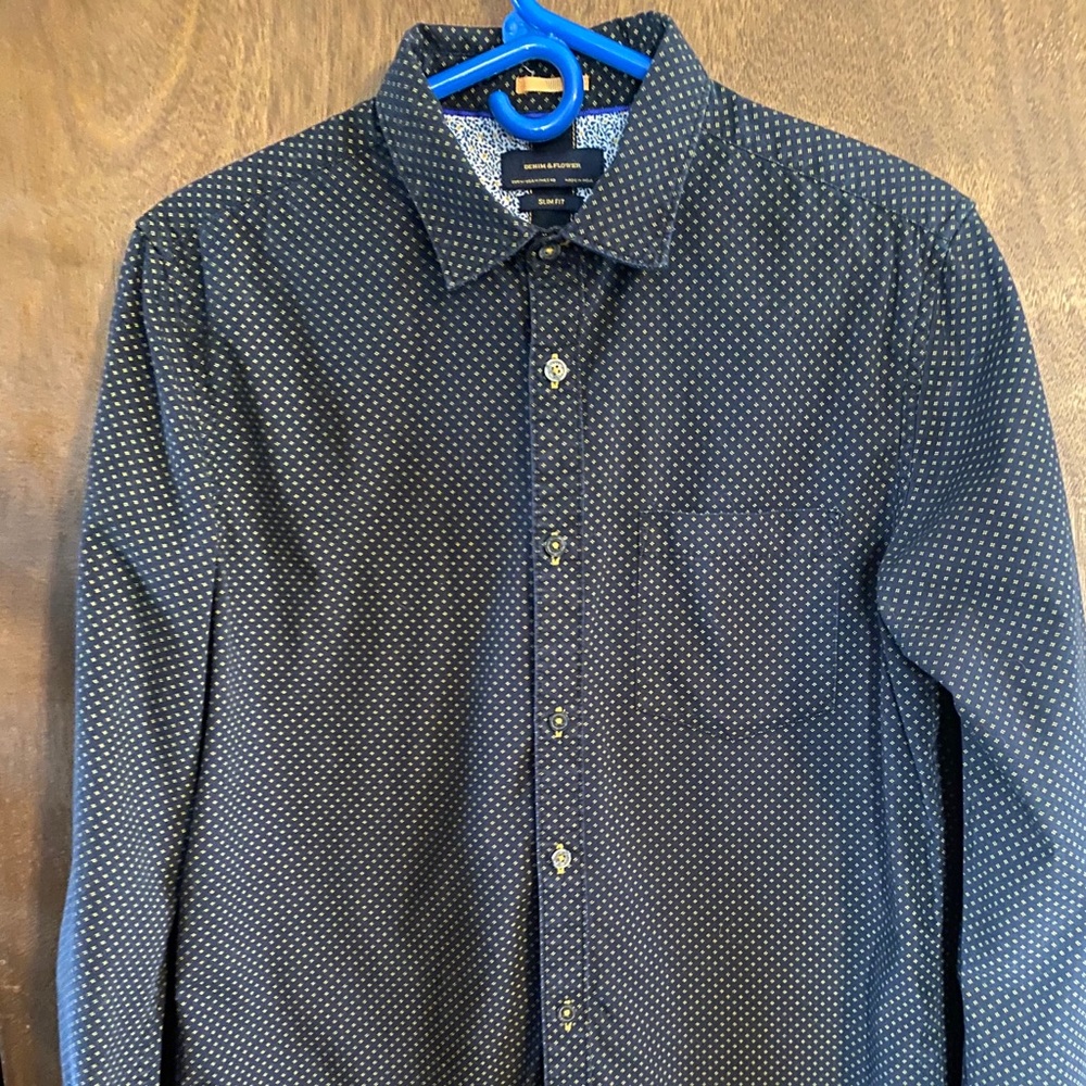 EUC Denim & Flowers Men’s Slim Fit Dress Shirt